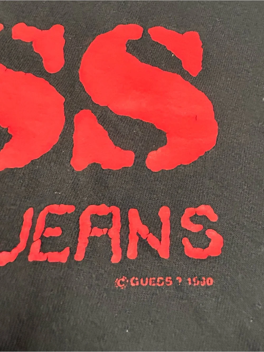 Vintage Rare 90s Guess Jeans Skate Shirt Large USA Made Black Fade Single Stitch - Picture 3 of 7